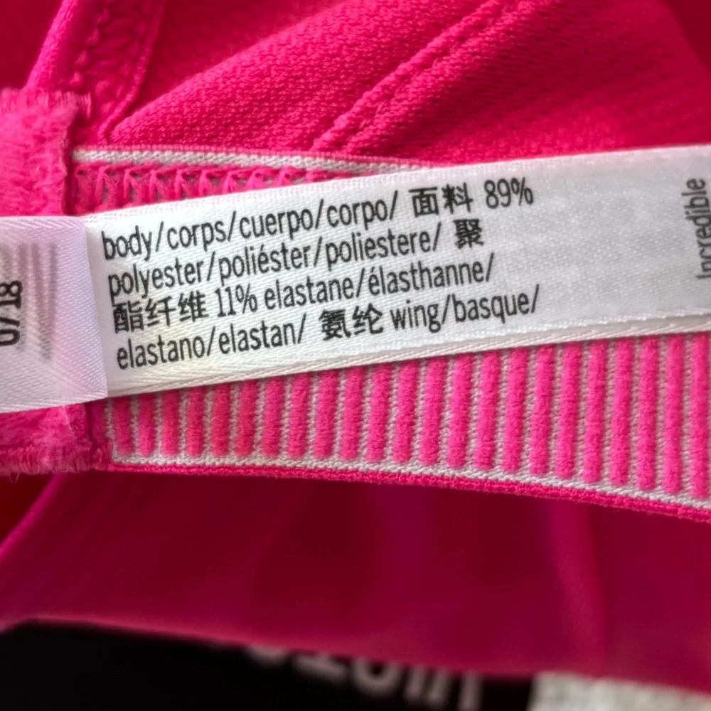 Victoria's Secret Sports Bra 32DD Pink Incredibly Lightweight Gym Workout - Picture 6 of 8